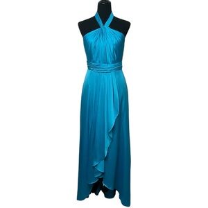 David’s bridal YNECK Malibu Blue bridesmaids Dress